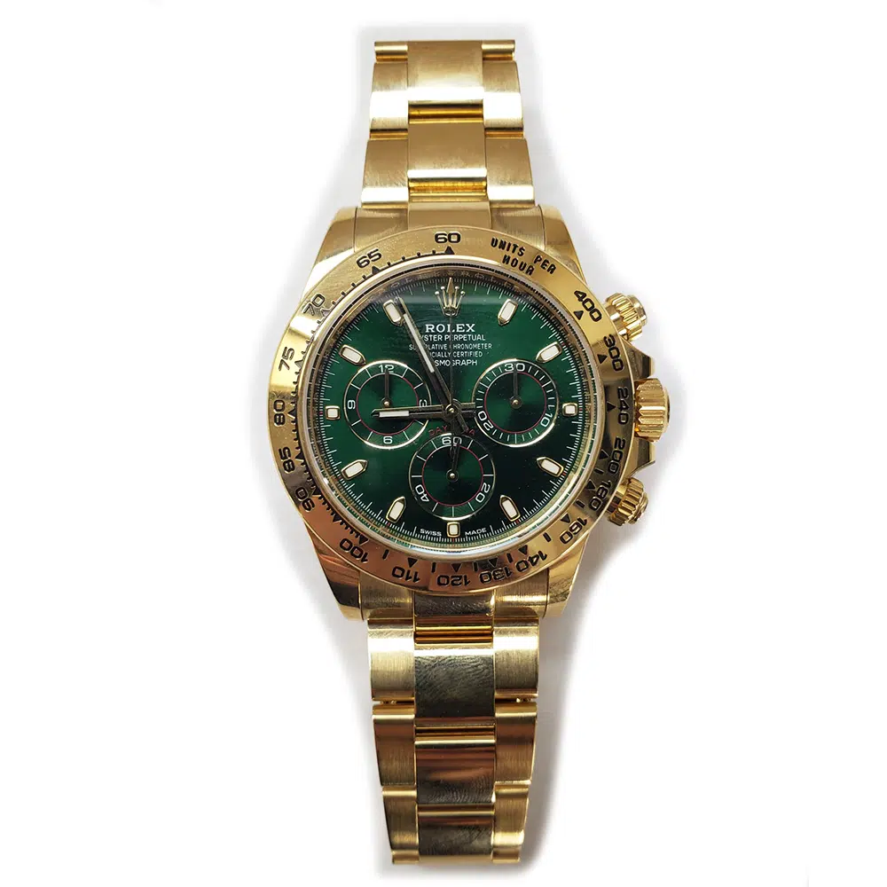 Rolex Daytona 40mm 116508 Yellow Gold Green Dial – image 3