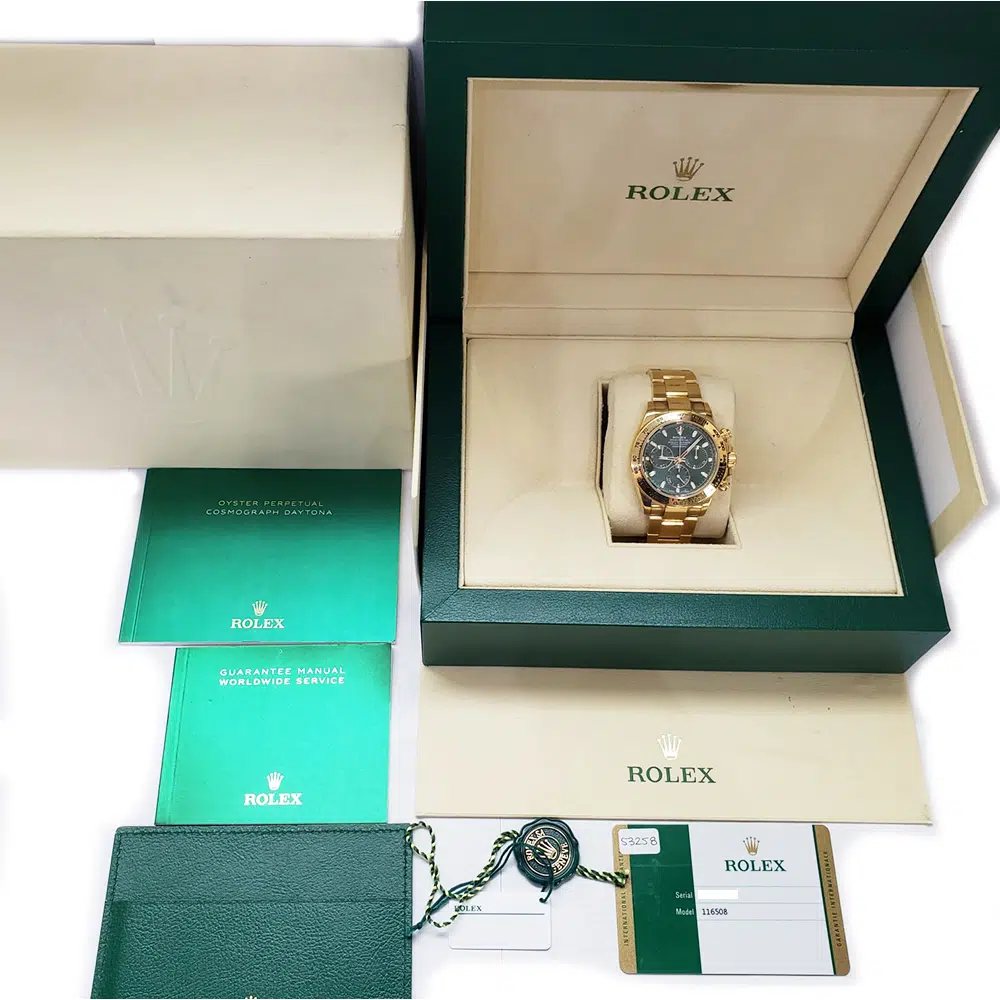 Rolex Daytona 40mm 116508 Yellow Gold Green Dial – image 6