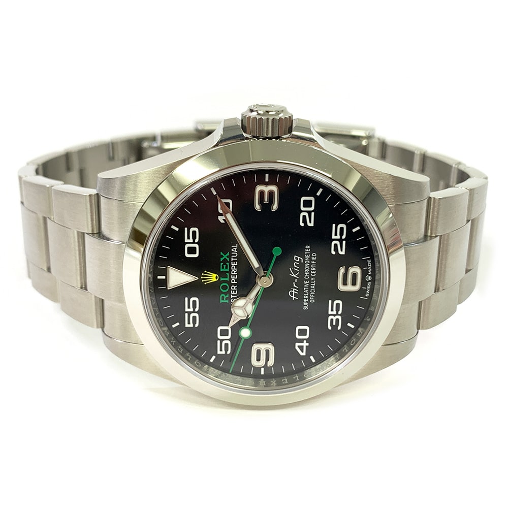 Rolex Air-King Oyster 126900 Stainless Steel Black Arabic Dial Men's Watch 2024