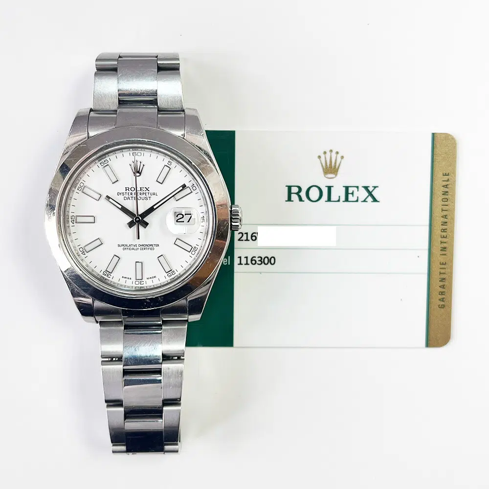 Rolex Datejust II 116300 41mm Stainless Steel with White Dial Watch 2017 – image 2