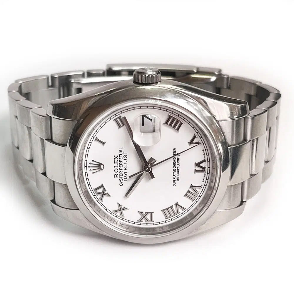 Rolex Datejust 36mm Oyster 116200 Stainless Steel with White Dial Watch 2009 – image 4
