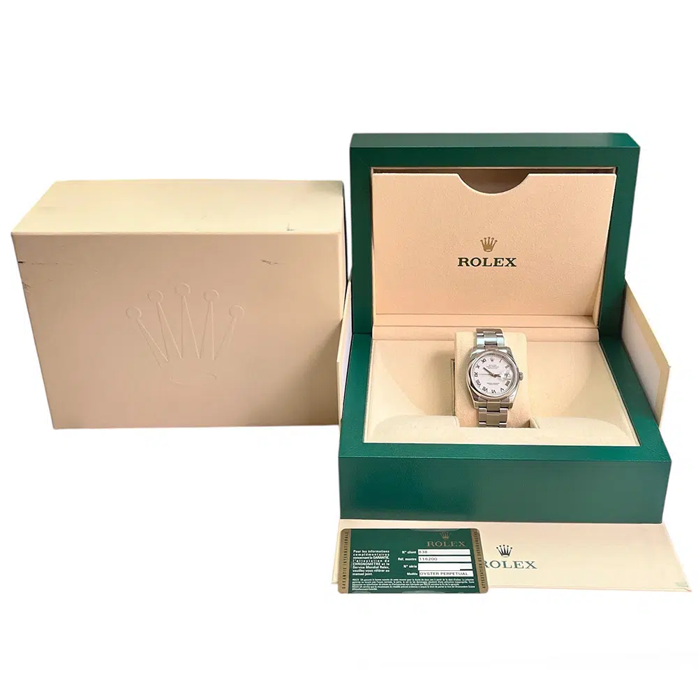 Rolex Datejust 36mm Oyster 116200 Stainless Steel with White Dial Watch 2009 – image 7