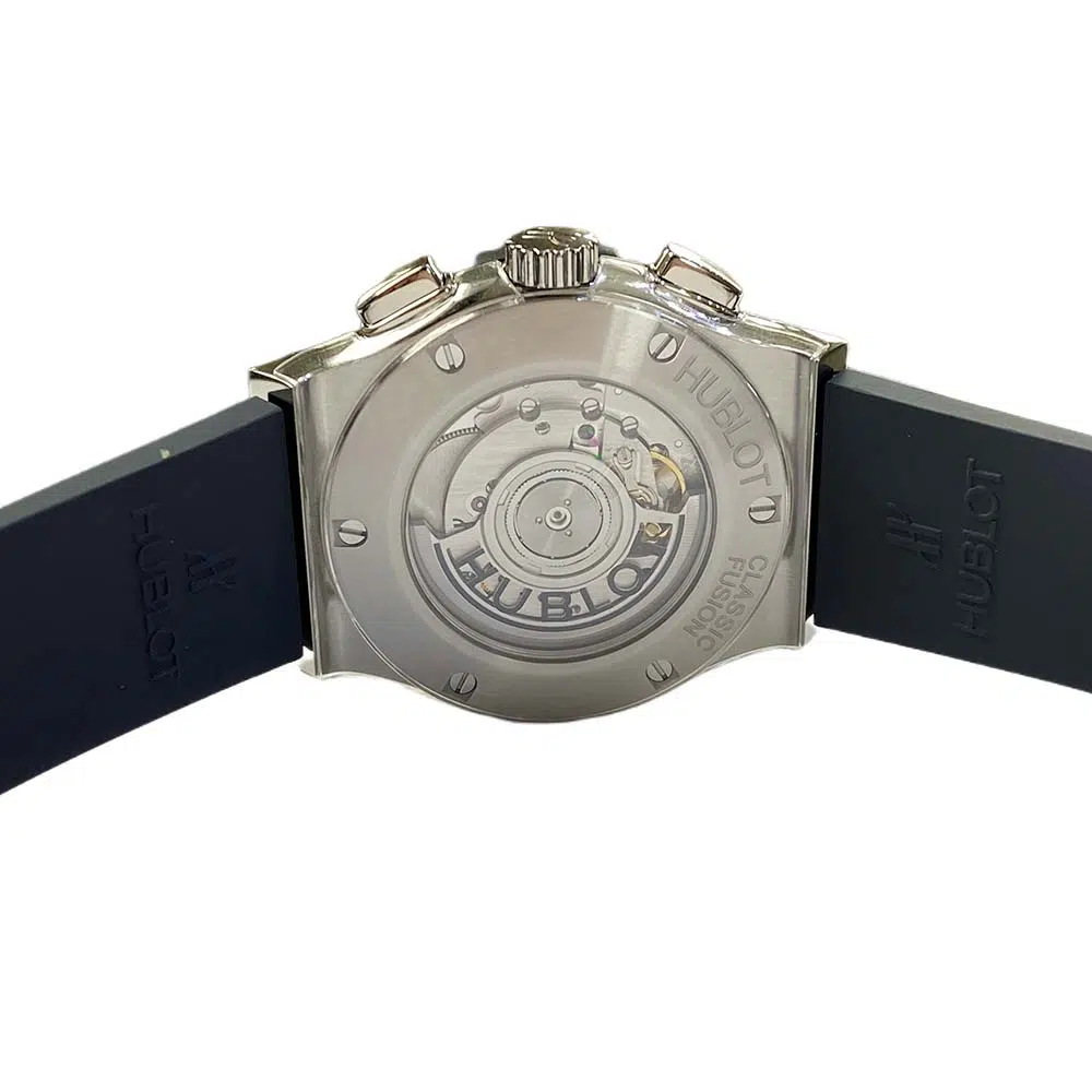 Hublot Classic Fusion Chronograph 541.NX.7070.RX Titanium With Grey Rubber Watch Grey Dial – image 6