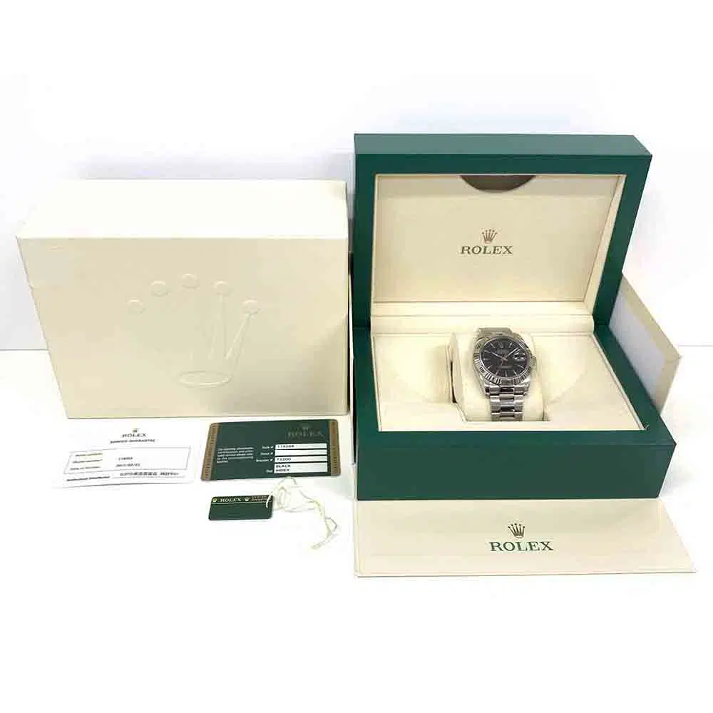 Rolex Datejust Turn-0-Graph 116264 36mm White Gold with Black Dial Watch 2007 – image 8