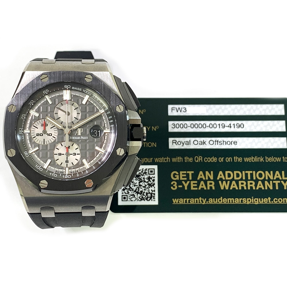 AP Royal Oak Offshore Titanium With Black Rubber Watch Grey Dial