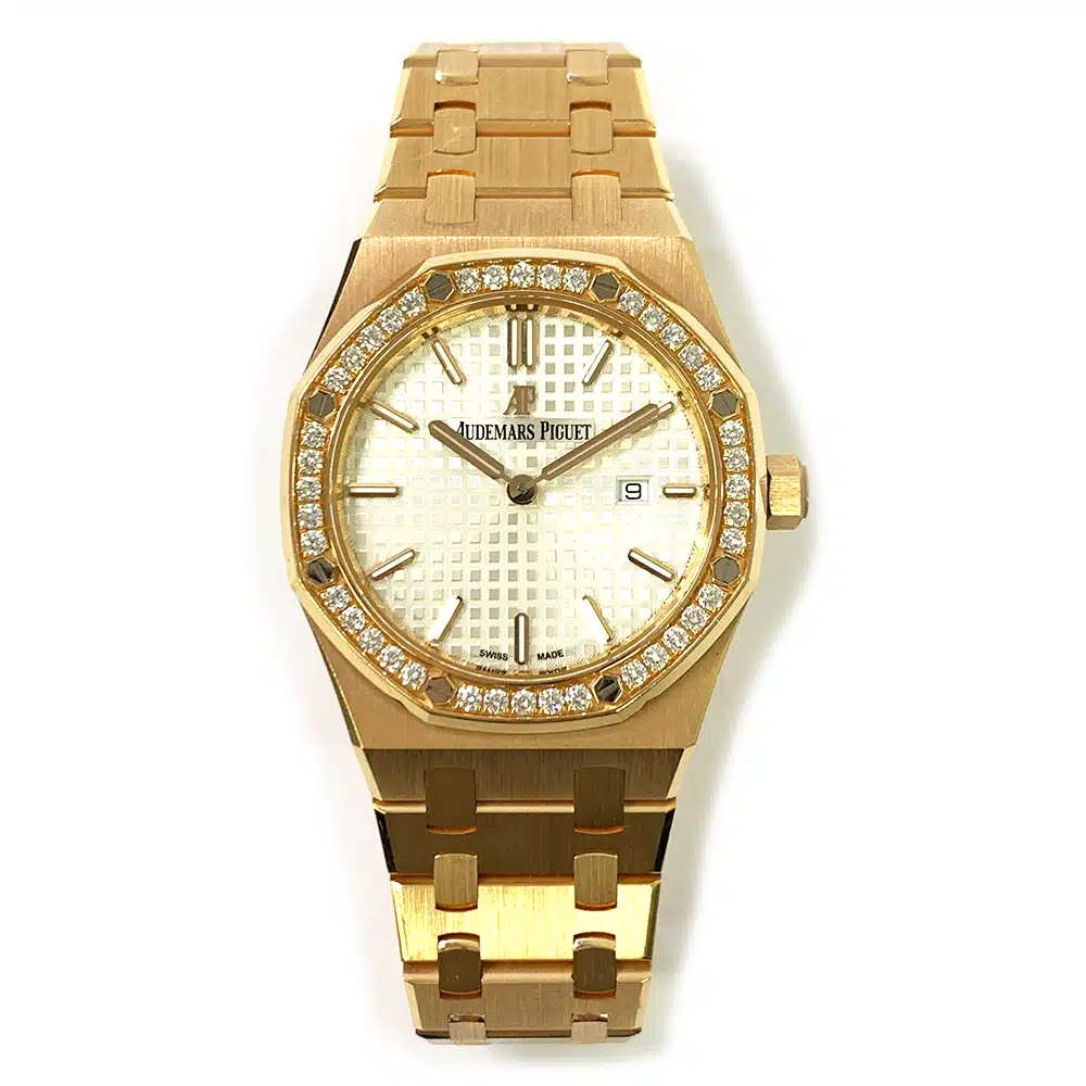 Audemars Piguet Royal Oak 67651OR.ZZ.1261OR.01 33mm Rose Gold with Silver Dial Lady Watch