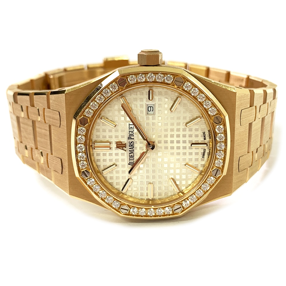 Audemars Piguet Royal Oak 67651OR.ZZ.1261OR.01 33mm Rose Gold with Silver Dial Lady Watch