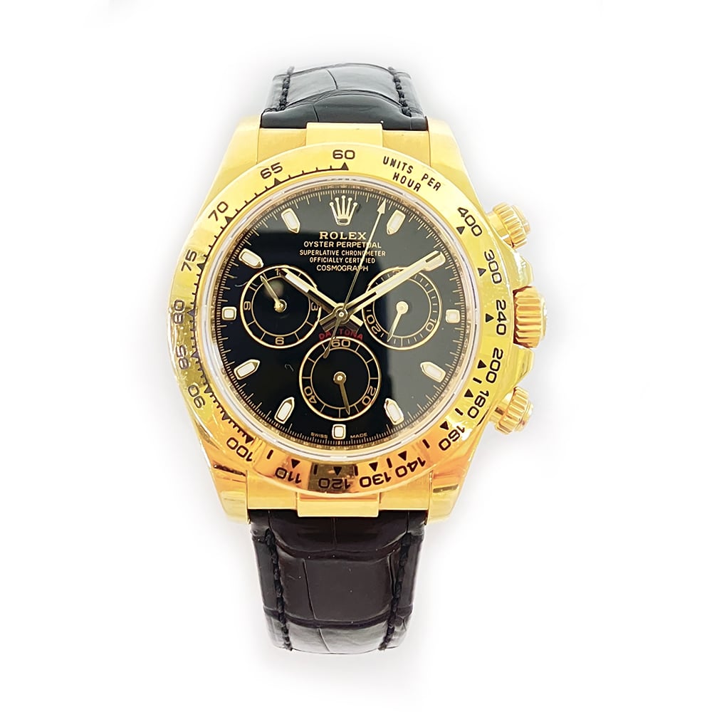 Rolex Daytona Black Dial 40mm 116518 Yellow Gold 2017