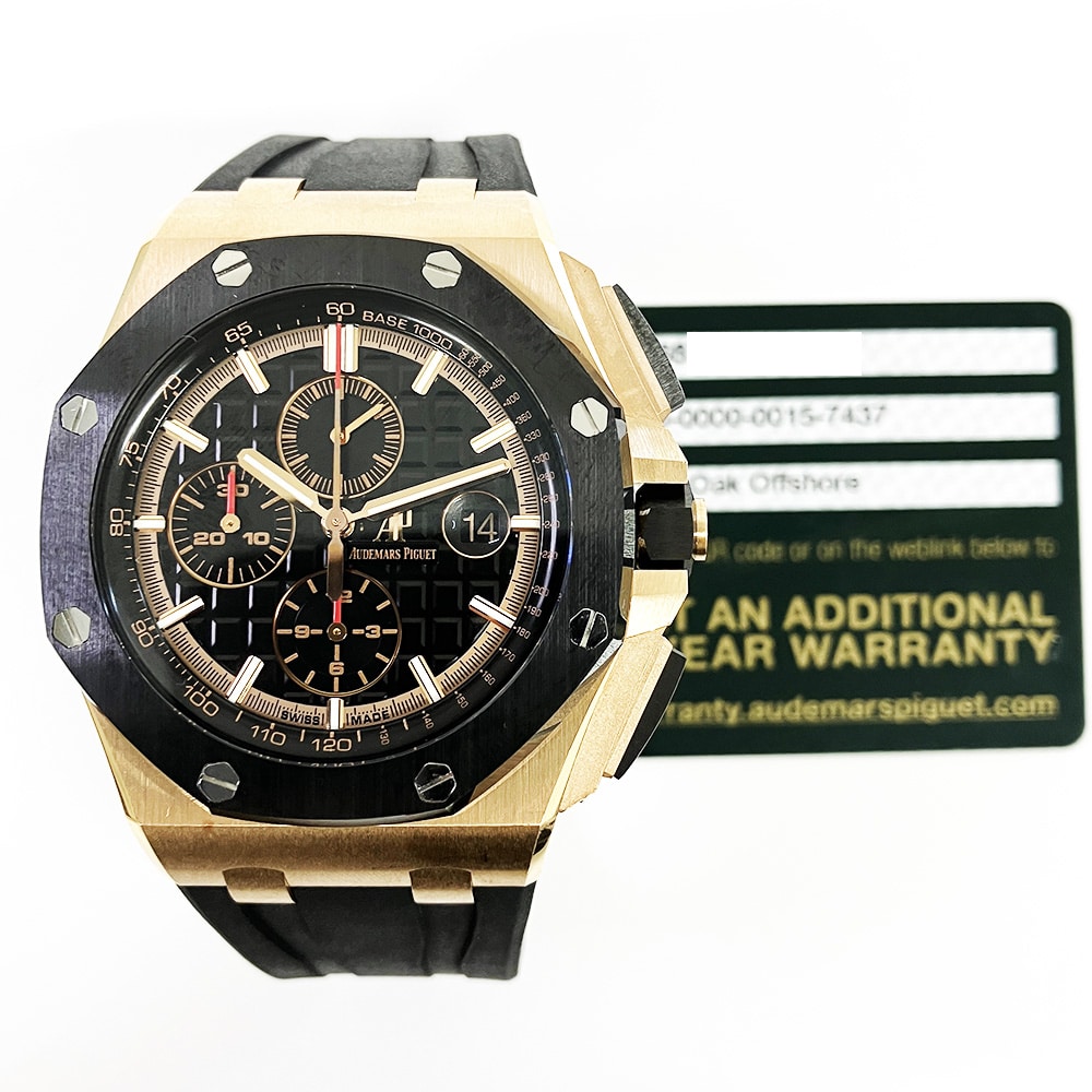 Audemars Piguet Royal Oak Offshore Chronograph 44mm 26401RO.OO.A002CA.02 Rose Gold with Black Dial Watch 2019