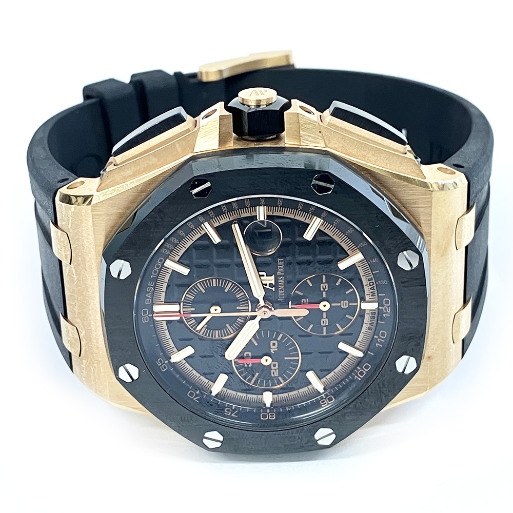 Audemars Piguet Royal Oak Offshore Chronograph 44mm 26401RO.OO.A002CA.02 Rose Gold with Black Dial Watch 2019
