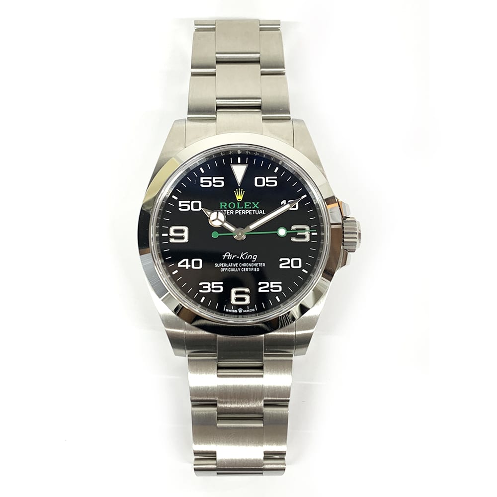 Rolex Air-King Men's Watch 40mm Stainless Steel Oyster in Black Arabic Dial 2024