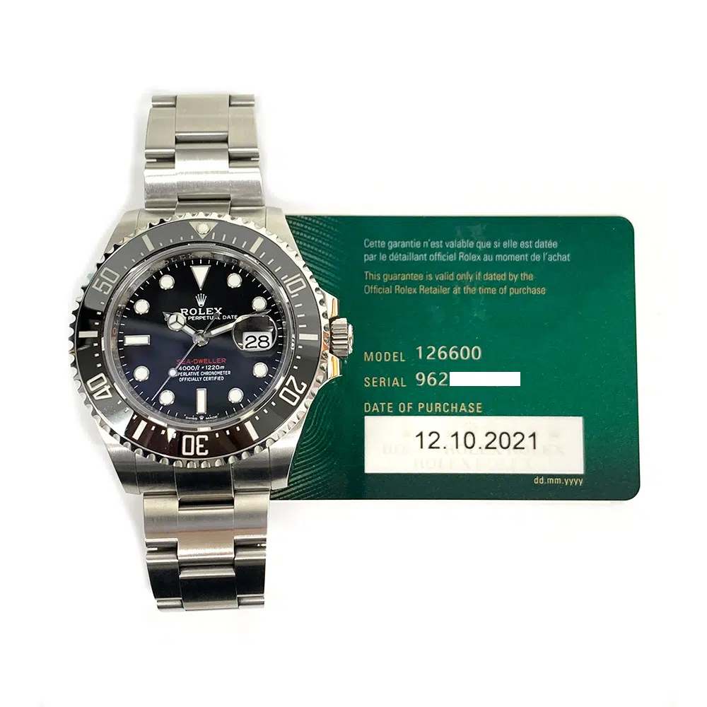 Rolex Stainless Steel Sea-Dweller 126600 Black Dial Oyster Watch 2021 – image 2
