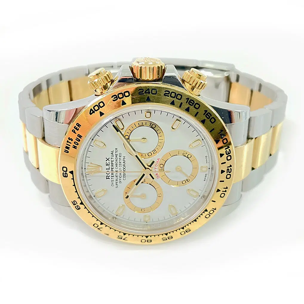 Rolex Daytona 40mm 116503  Steel & Yellow Gold Watch  White Dial – image 3
