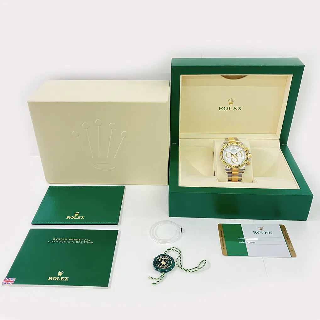 Rolex Daytona 40mm 116503  Steel & Yellow Gold Watch  White Dial – image 7