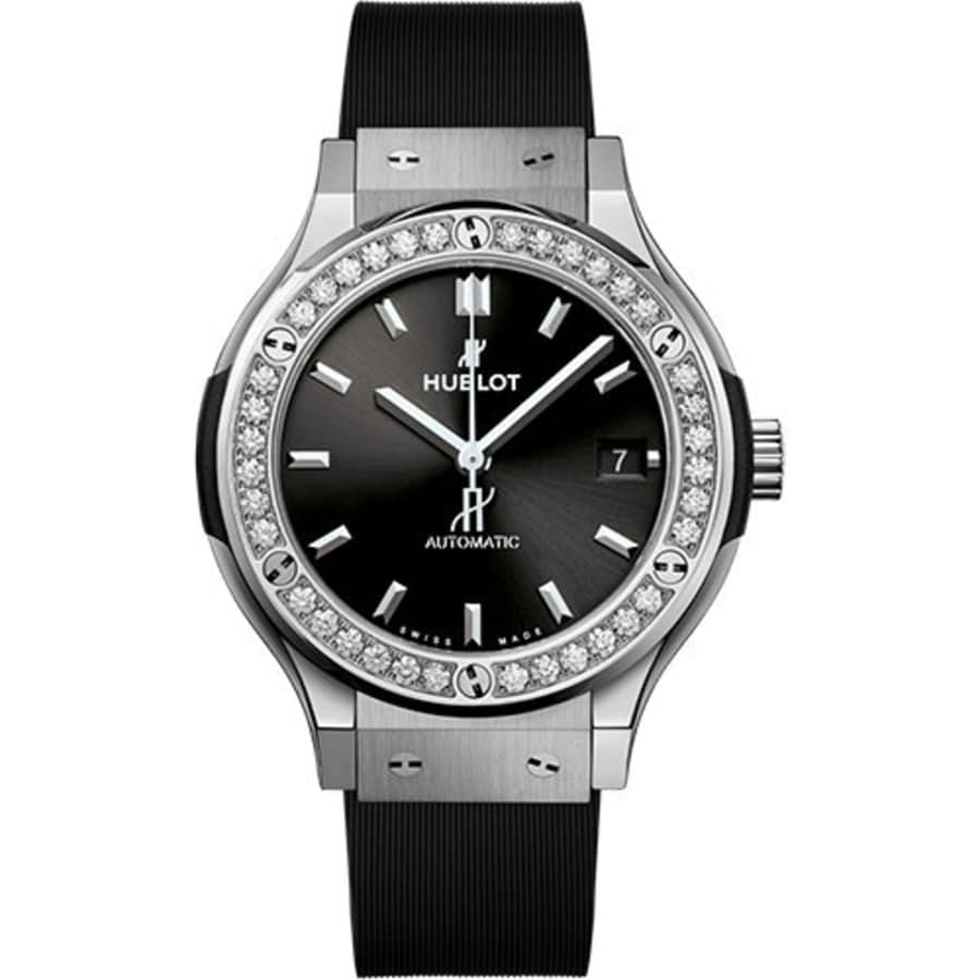 Hublot Classic Fusion 565.NX.1470.RX.1204 Automatic Diamond Bezel Black Dial Watch 2024
