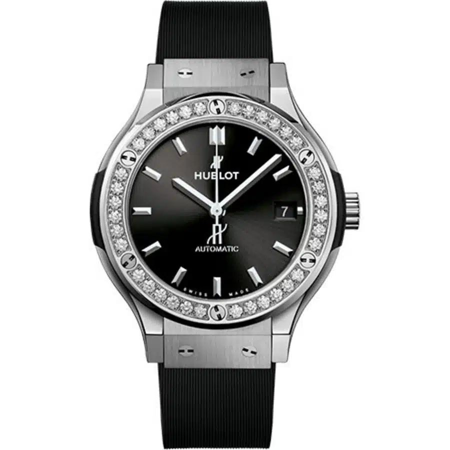 Hublot Classic Fusion 565.NX.1470.RX.1204 Automatic Diamond Bezel Black Dial