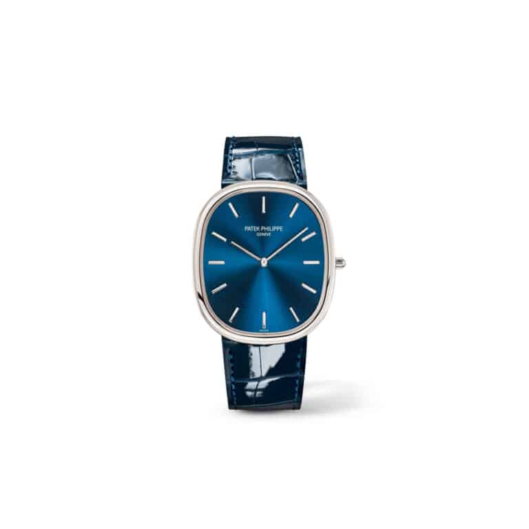 Patek Philippe Ellipse 5738P-001 34.5mm Platinum with Blue Dial Watch 2024