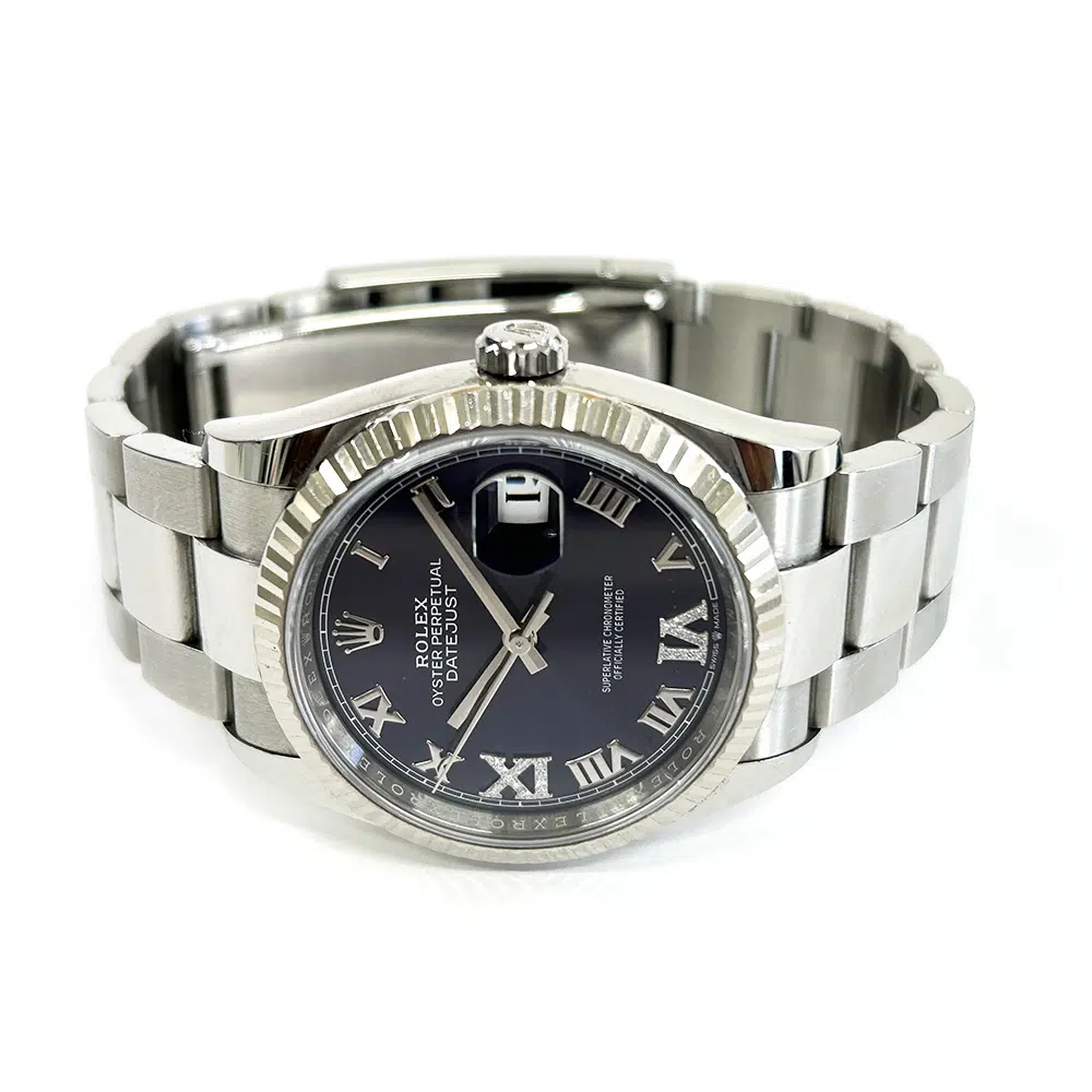 Rolex Datejust 36 126234 Oyster Stainless Steel with Purple Roman Diamond “VI” and “IX” Dial Watch 2021 – image 4