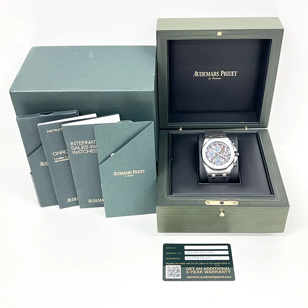 Audemars Piguet Royal Oak Offshore Chrono 26470ST.OO.A099CR.01.A Stainless Steel With Blue Rubber Watch Brown Arabic Dial 2019 – image 6