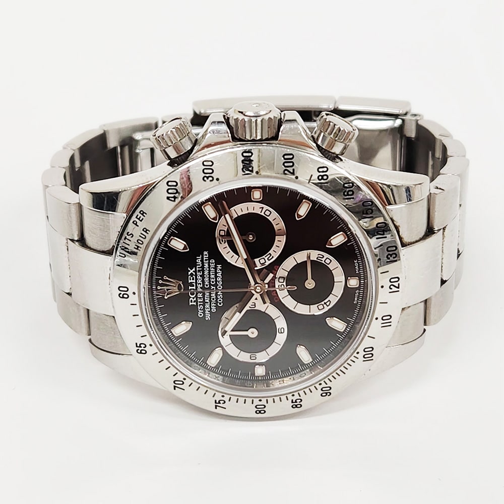Rolex Daytona 40mm 116520 Stainless Steel with Black Dial Watch