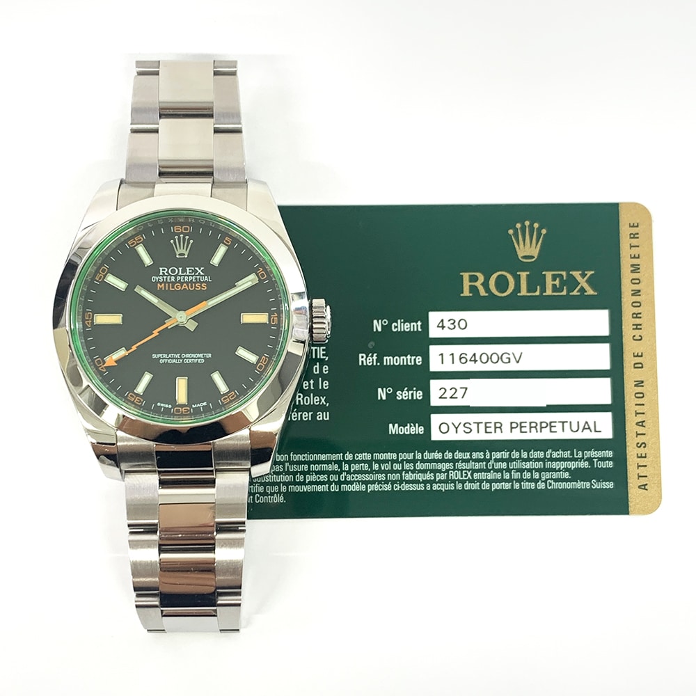 Rolex Milgauss 40mm Stainless Steel with Black Dial 116400GV Watch