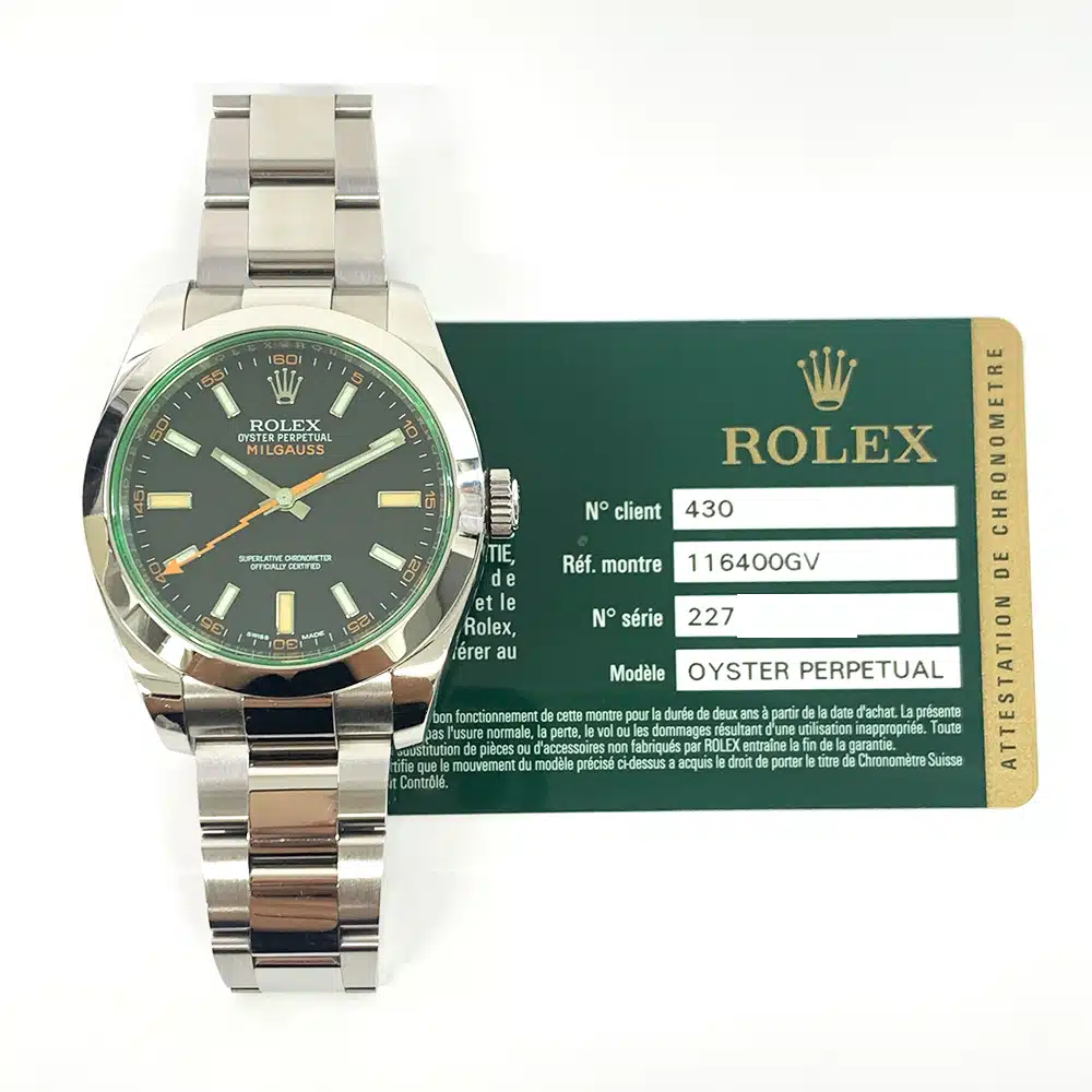 Rolex Milgauss 40mm Stainless Steel with Black Dial 116400GV Watch – image 3