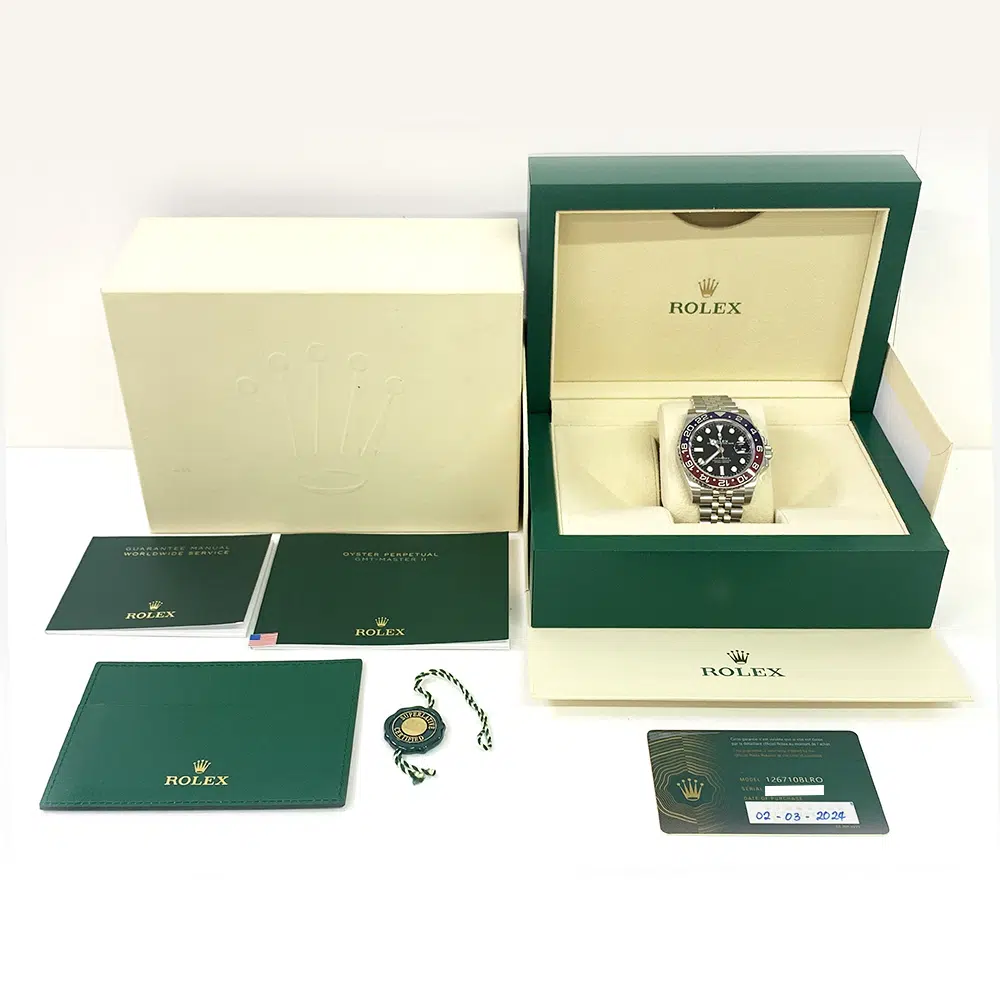 Rolex GMT-Master II  Pepsi Bezel 40mm 126710BLRO  Stainless Steel Jubilee Black Dial Men's Watch 2024 – image 8