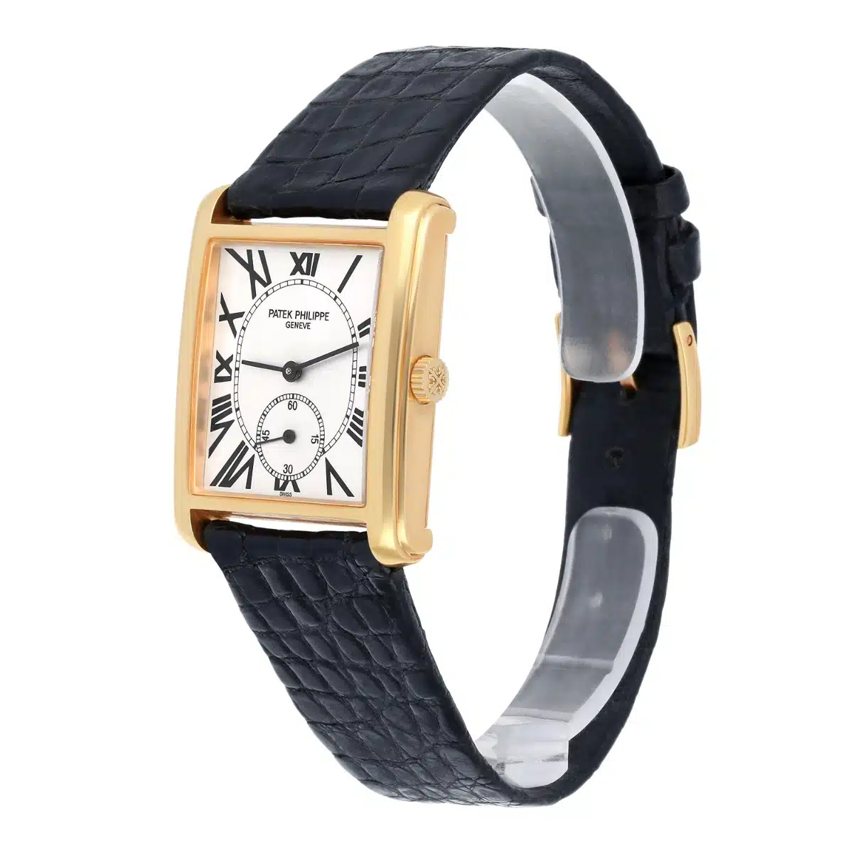 Patek Philippe 5014J Gondolo 18k Yellow Gold Silver Dial Mens Manual Watch – image 4