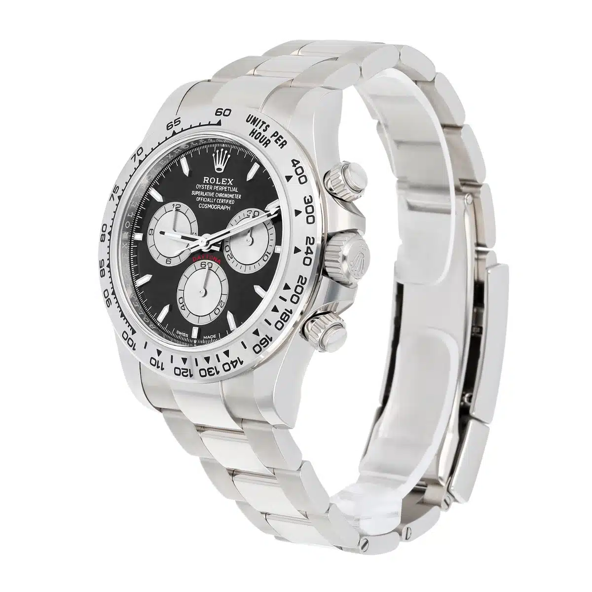 Rolex Cosmograph Daytona 18k White Gold Watch Black Dial “Baby LeMans” 126509 – image 4