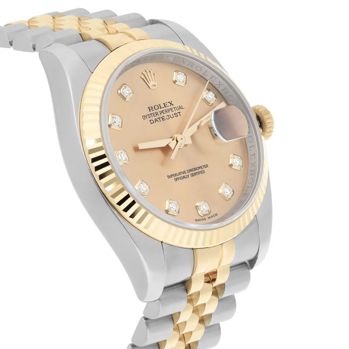 Rolex Datejust 36 116233 Champagne Diamond Dial Jubilee Gold & Stainless Steel Watch – image 5