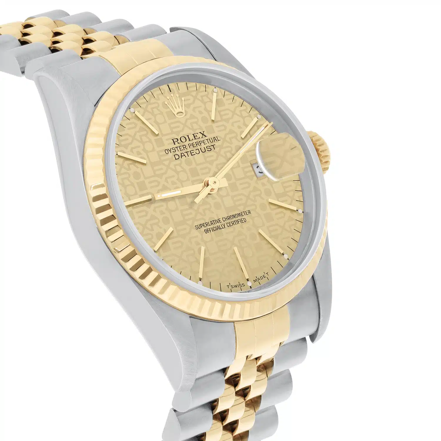 Rolex Datejust 36mm Two Tone Champagne Logo Dial Jubilee 16233 Circa - 1996 – image 5