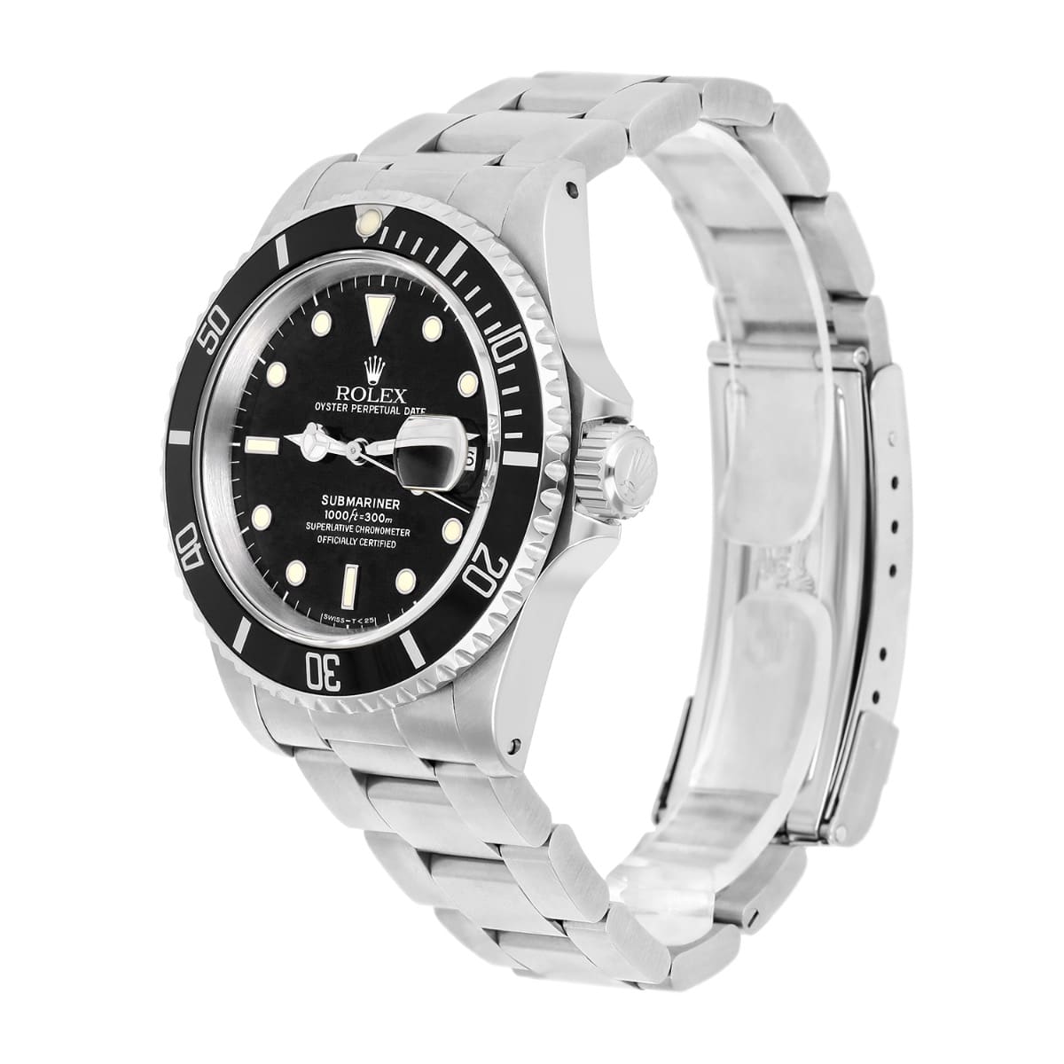 Rolex Men's Submariner Date 16610 Stainless Steel 40MM Black Dial Circa 1989 Papers