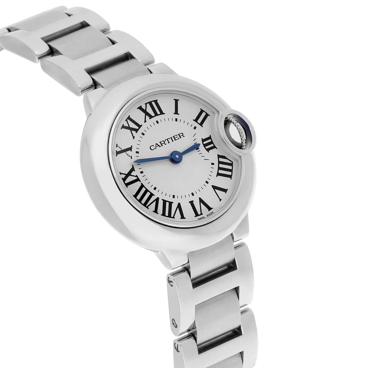 Cartier Ballon Bleu Silver Dial Quartz Stainless Steel Ladies Watch W69010Z4