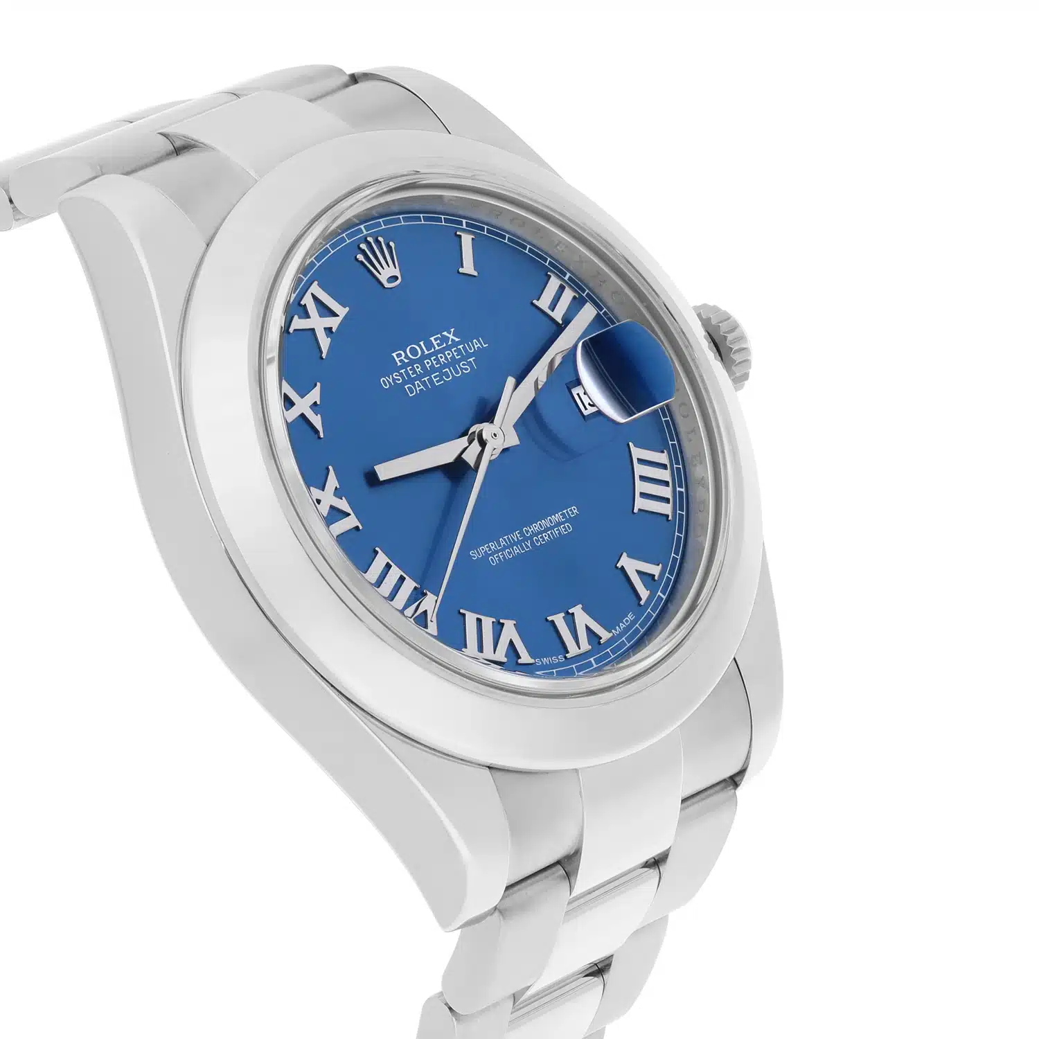 Rolex Datejust II 116300-0004 Steel Blue Roman Dial Oyster Bracelet Mens 41mm Watch – image 5