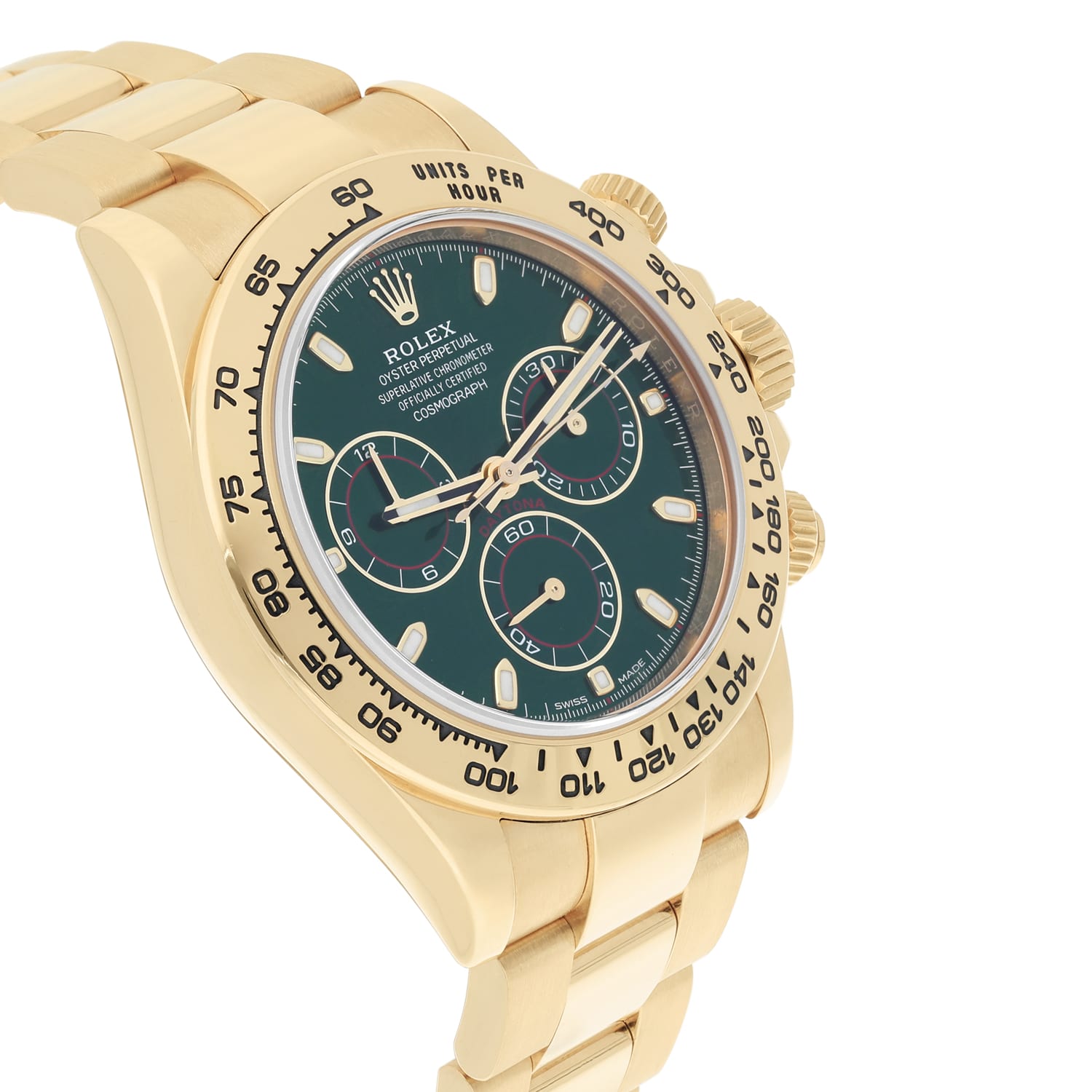 Rolex Daytona Yellow Gold 116508 Green Dial "John Mayer" Dial Complete
