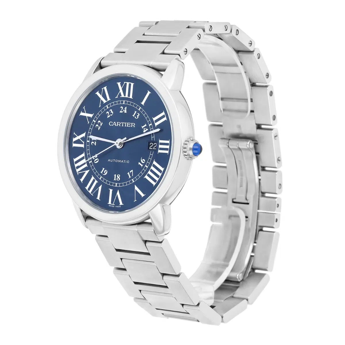 Cartier Ronde Solo XL Blue Dial Automatic Steel Mens Watch WSRN0023 Papers – image 3