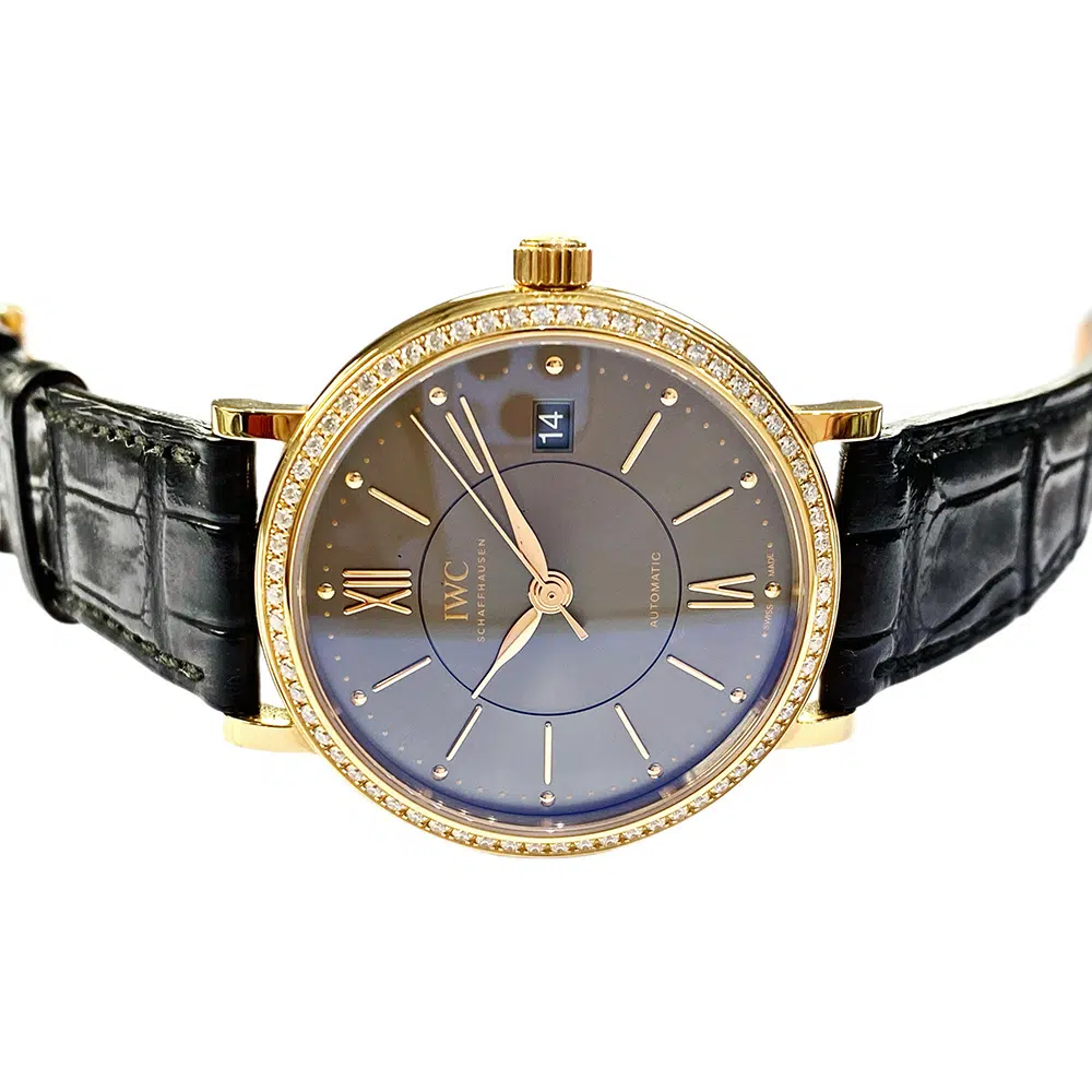 IWC Portofino IW458108 Rose Gold with Black Leather Watch 2018 – image 5