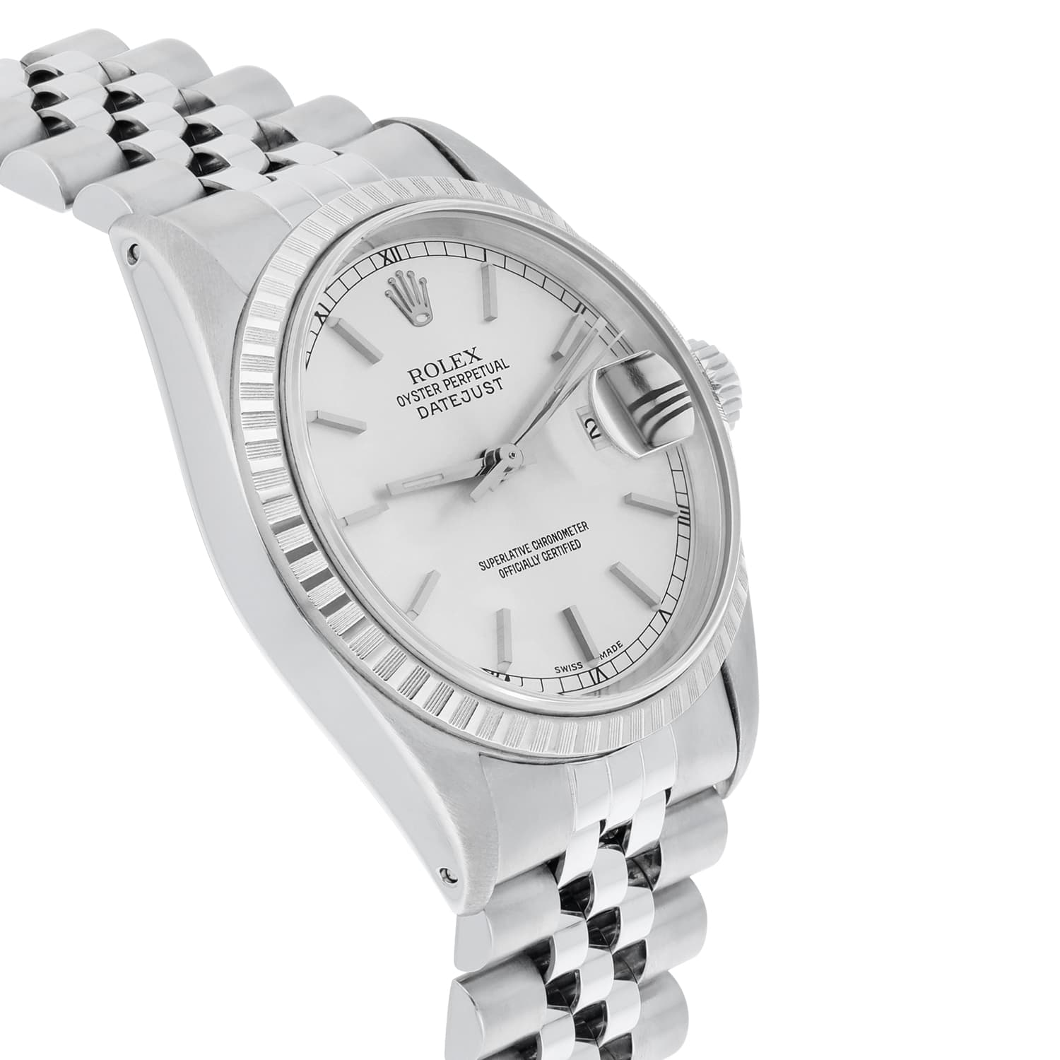 Rolex Datejust 36mm Stainless Steel 16030 Silver RT Index Dial, Circa 1984