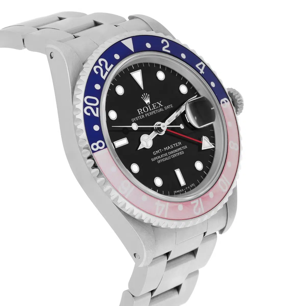 Rolex GMT-Master 40mm PEPSI Black Stainless Steel Watch Blue/Red 16700 Year 1996 – image 5