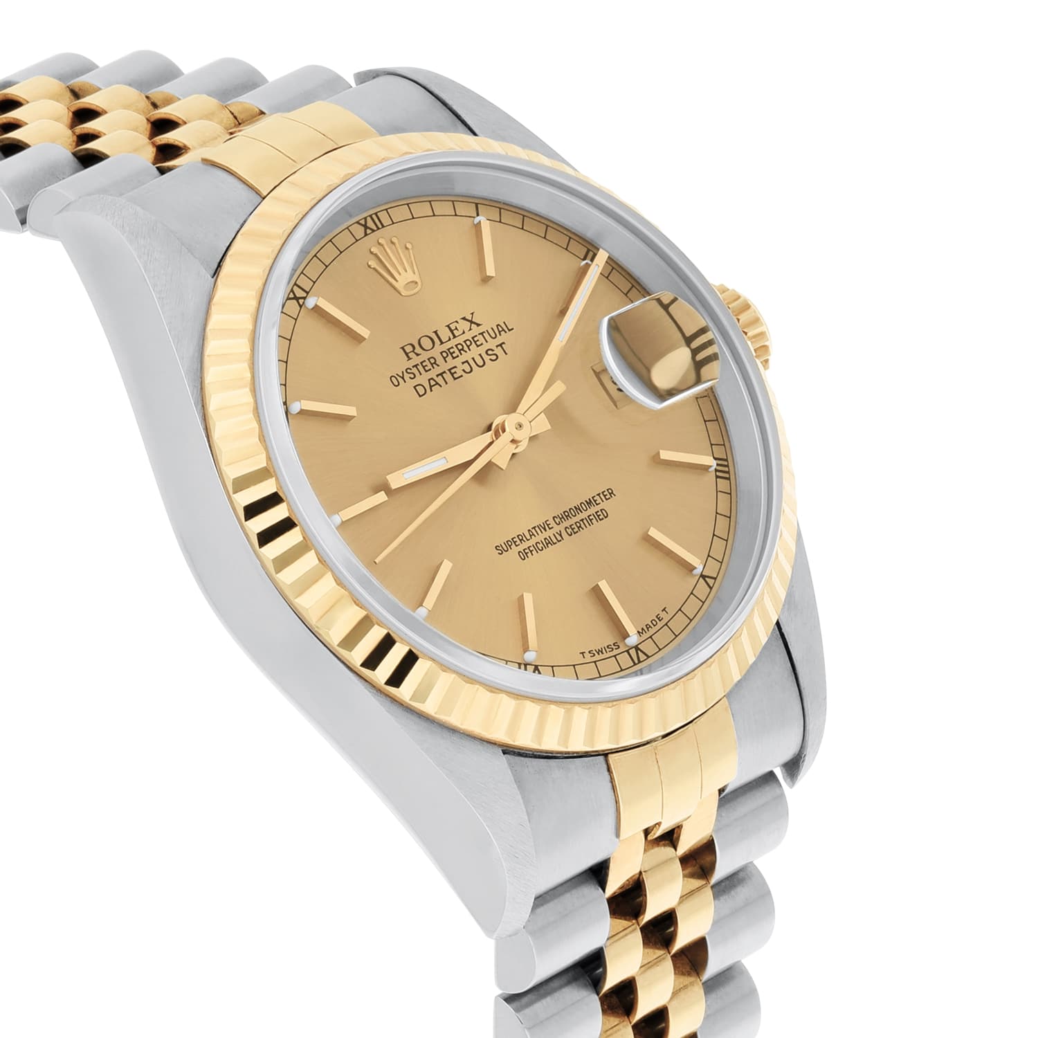 Rolex Datejust 36 Two Tone Champagne Dial Jubilee Band 16233 Circa 1995