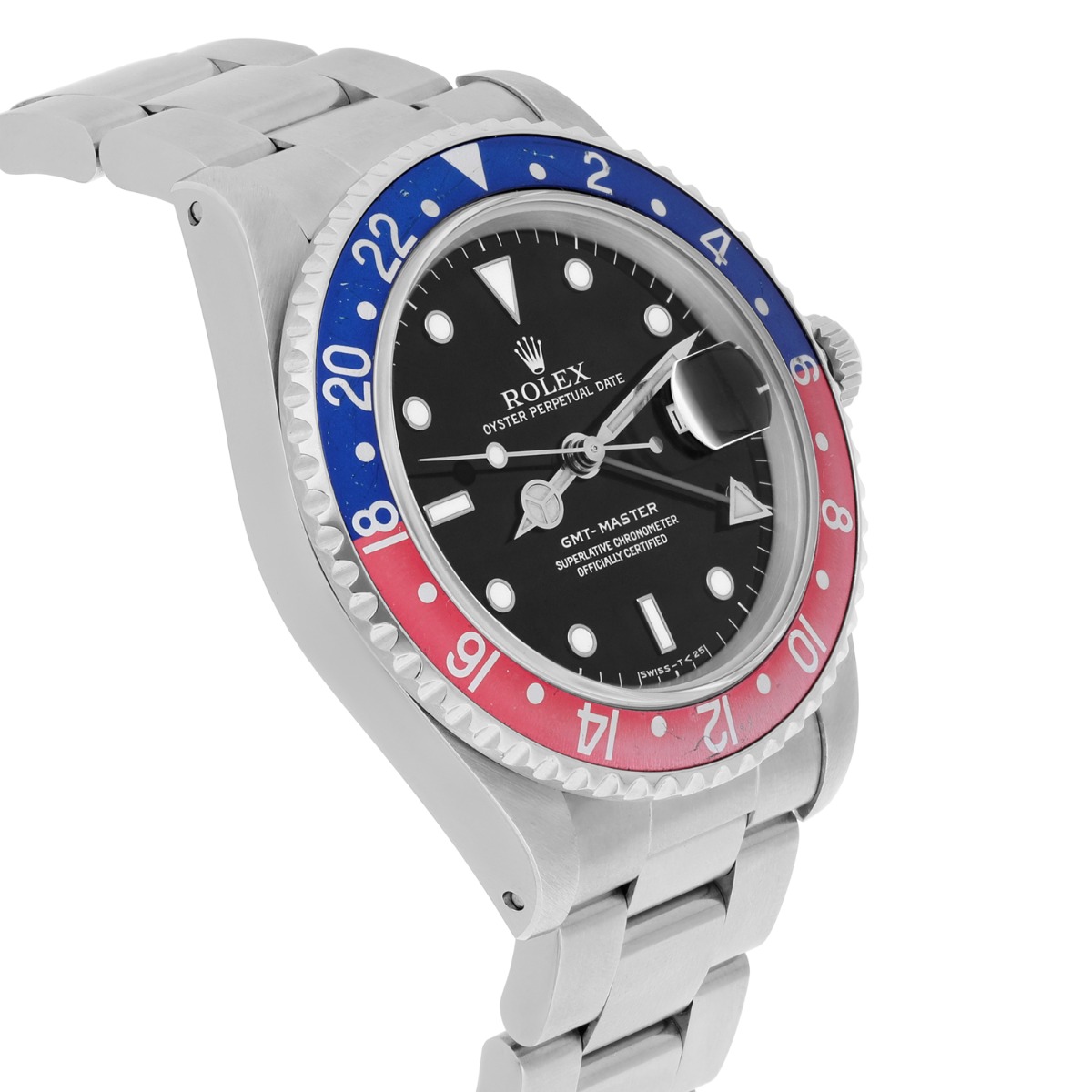 Rolex GMT-Master 40mm PEPSI Black Stainless Steel Watch Blue/Red 16700 Year 1995