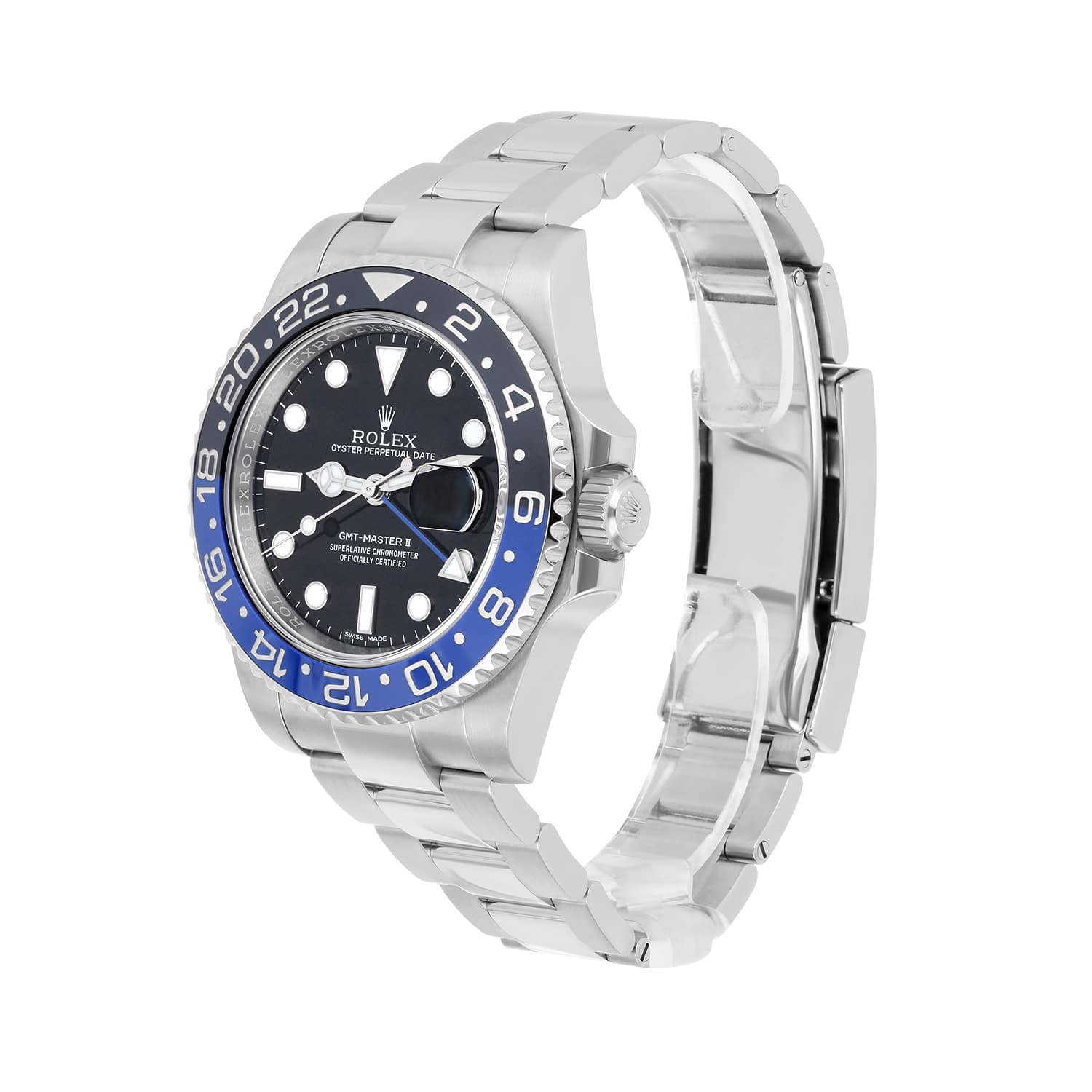 Rolex GMT-Master II Batman Black/Blue Ceramic Steel Oyster Watch 116710