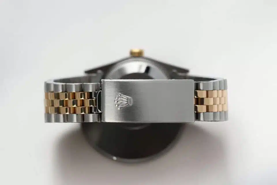 Rolex Datejust 31 Houndstooth Dial Two Tone Ladies Watch Diamond Bezel 68273 – image 4