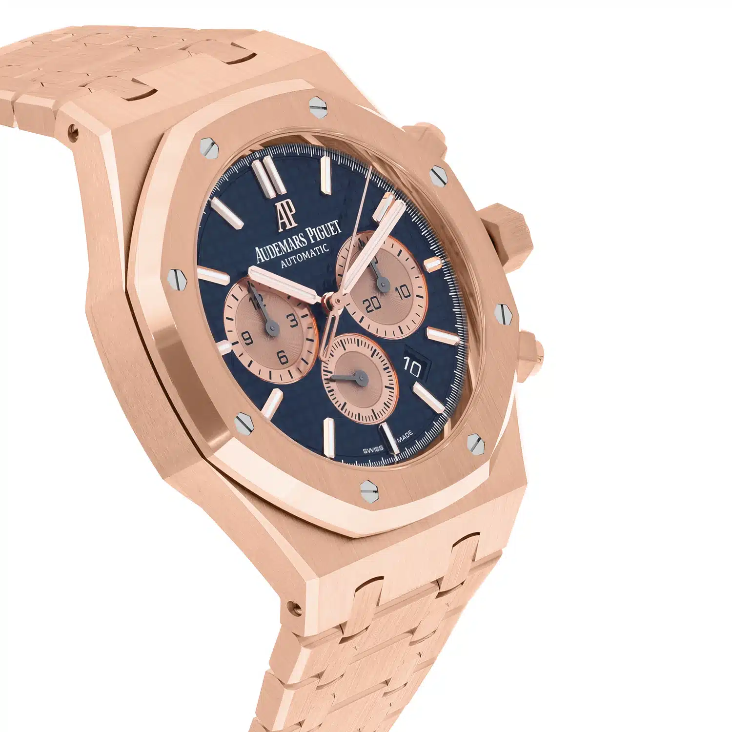 Audemars Piguet Royal Oak Chronograph Blue 26331OR.OO.1220OR.01 Rose Gold Watch – image 5