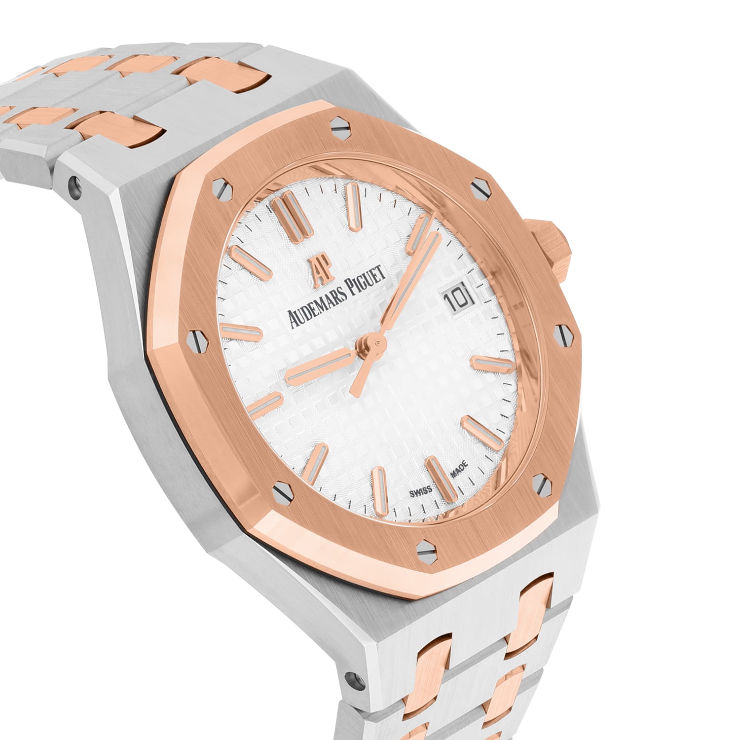 Audemars Piguet Royal Oak 77350SR.OO.1261SR.01 Automatic Silver Dial Stainless Steel and 18kt Rose Gold Watch