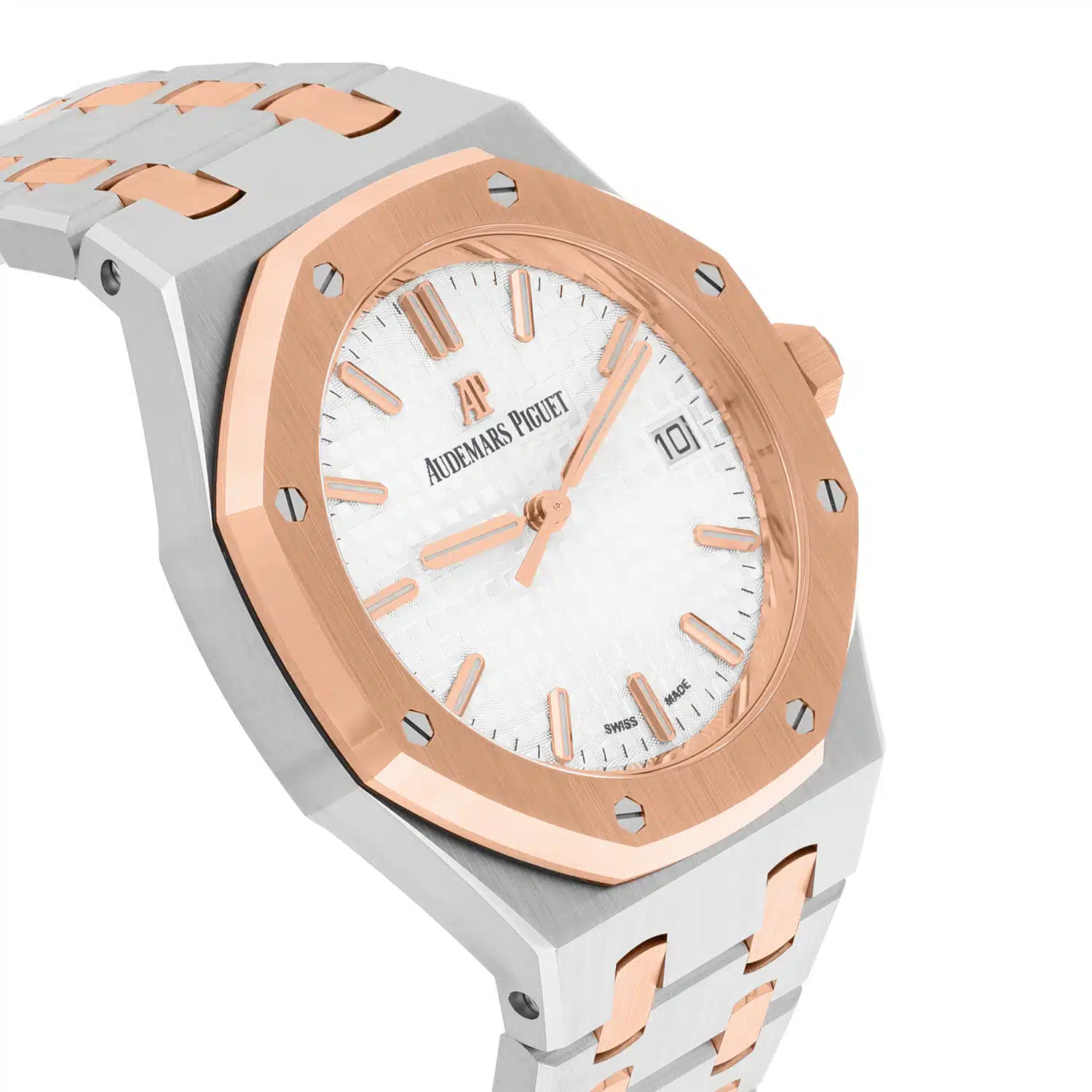 Audemars Piguet Royal Oak 77350SR.OO.1261SR.01 Automatic Silver Dial Stainless Steel and 18kt Rose Gold Watch – image 5