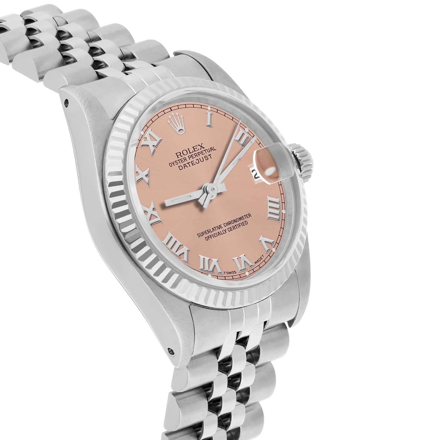 Rolex Datejust 31mm 68274 Salmon Roman Dial Stainless Steel Watch W/G Bezel Circa 1987