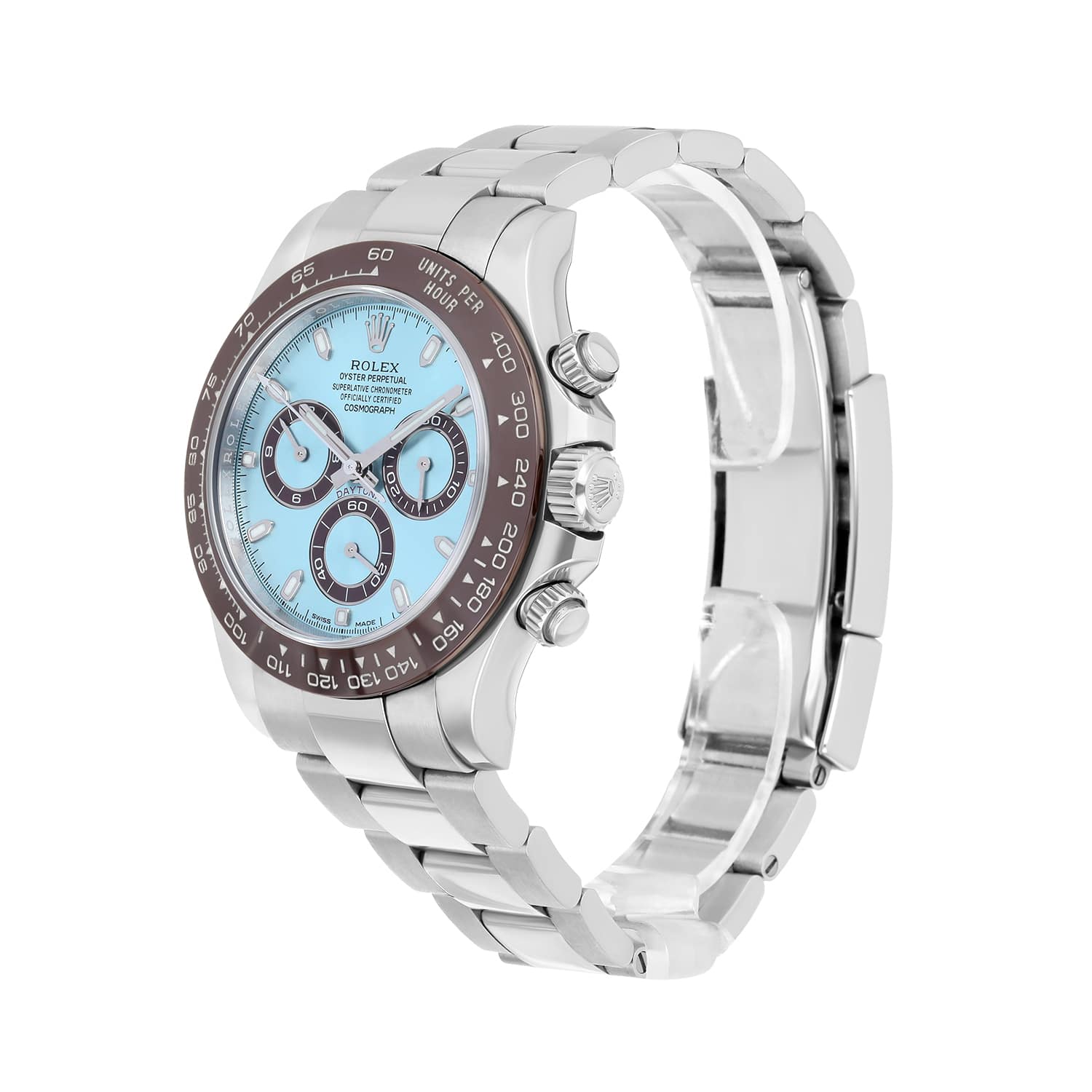Rolex Daytona Glacier Ice Blue Dial 40mm Platinum Watch 116506 Complete Mint
