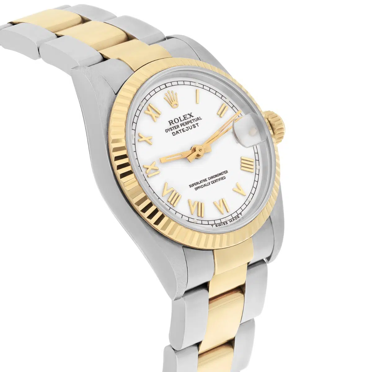 Rolex Datejust 31mm 68273 White Roman Two Tone Watch Circa 1997 Complete Oyster – image 5
