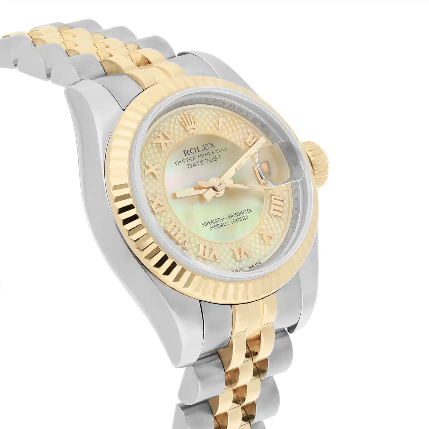 Rolex Datejust 26mm 179173 Two Tone Ladies Watch Rare Myriad Pearl Dial Jubilee – image 3